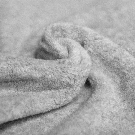 Cotton Fleece Fabric (Sherpa) Grey Melange Cotton Fleece Fabric (Sherpa) Grey Melange