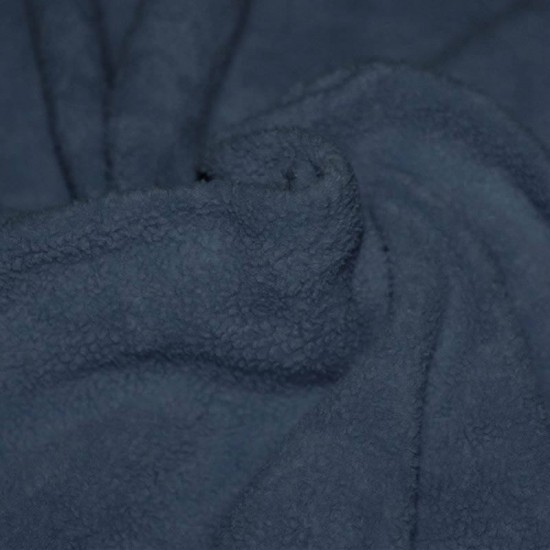 Cotton Fleece Fabric (Sherpa) Jeans Blue Cotton Fleece Fabric (Sherpa) Jeans Blue