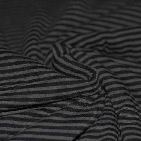 Jersey Stripes 3mm Grey Melee Black Jersey Stripes 3mm Grey Melee Black
