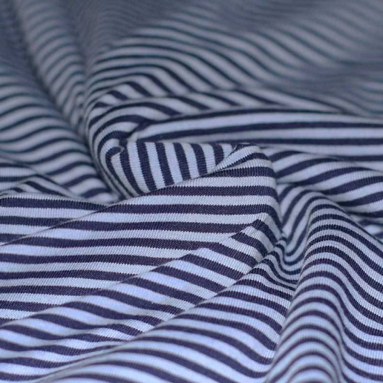 Jersey Stripes 3mm Blue Navy Jersey Stripes 3mm Blue Navy