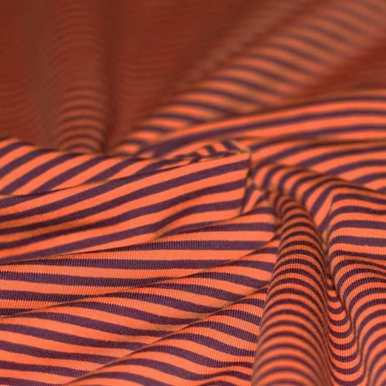 Jersey Stripes 3mm Orange Eggplant Jersey Stripes 3mm Orange Eggplant