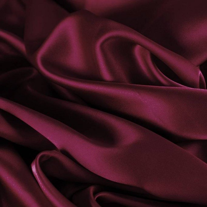Baumwollsatin Stretch Stoff Bordeaux - (Modestoffe)