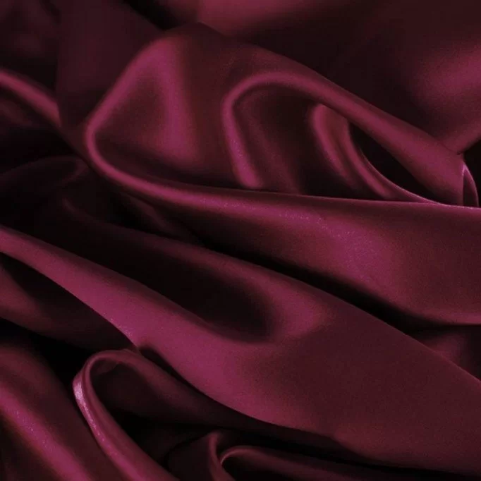 Tessuto Raso Di Cotone Stretch Bordeaux - (Tessuti Moda)
