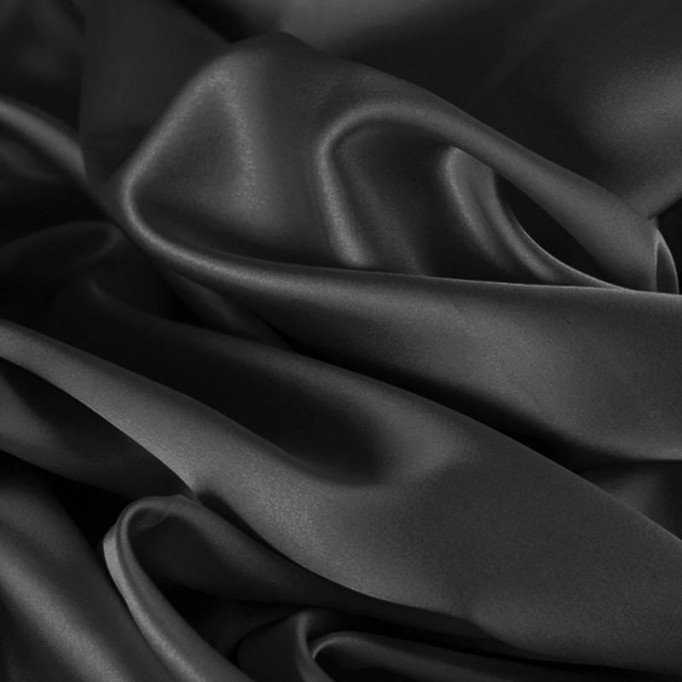 Raso Di Cotone Stretch Grigio Scuro - (Tessuti Moda)