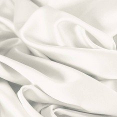 Tessuto Raso Di Cotone Stretch Ecru