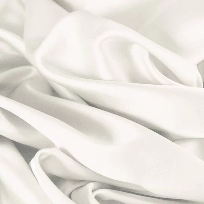 Cotton Satin Stretch Fabric Ecru - (Fashion Fabrics)