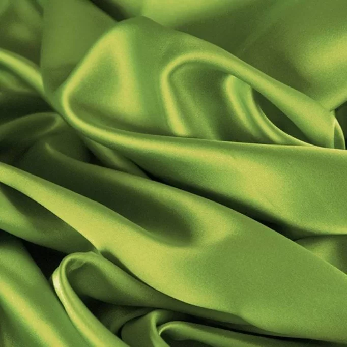 Baumwollsatin Stretch Stoff Lime - (Modestoffe)