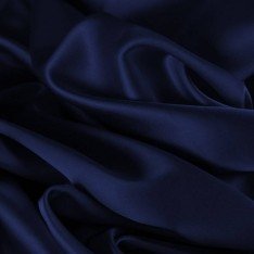 Baumwollsatin Stretch Stoff Marine