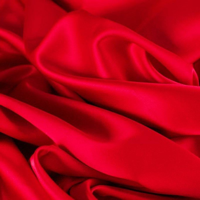 Tessuto Raso Di Cotone Stretch Rosso - (Tessuti Moda)