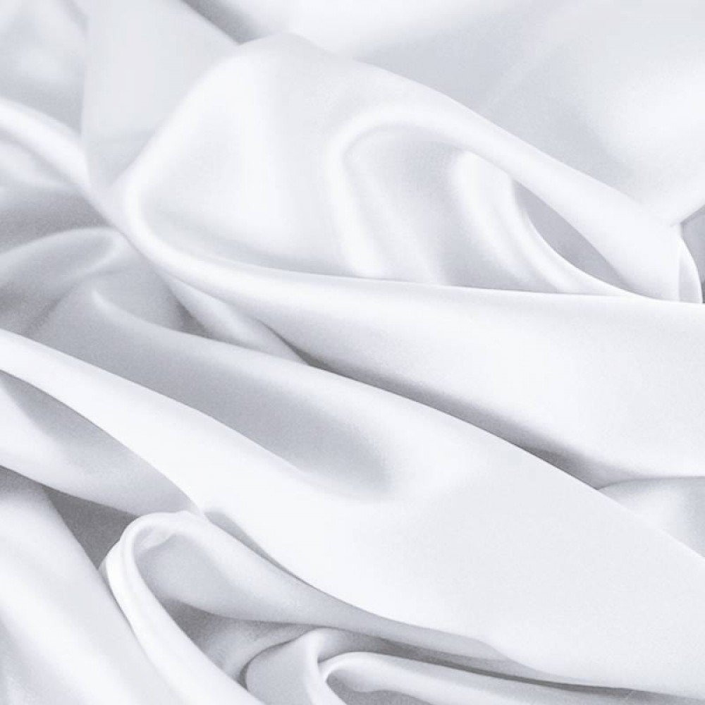 Cotton Satin Stretch Fabric White Cotton Satin Stretch Fabric White