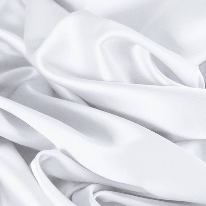 Tessuto Raso Di Cotone Stretch Bianco - (Tessuti Moda)
