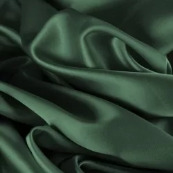 Cotton Satin Stretch Fabric Dark Green