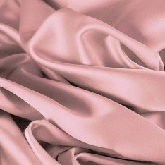 Tessuto Raso Di Cotone Stretch Nude Rosa