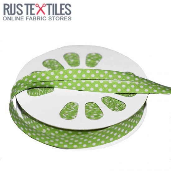 Polka Dot Bias Binding Lime 20mm Polka Dot Bias Binding Lime 20mm