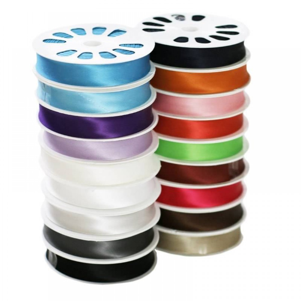 Satin Schrägband 20mm Paket 18 Farben x 20 Meter Satin Schrägband 20mm Paket 18 Farben x 20 Meter