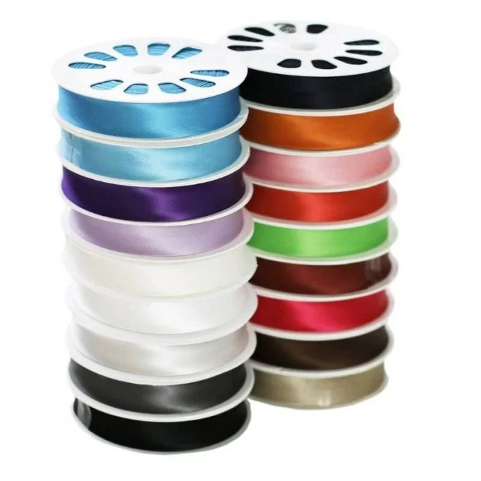 Skråbånd Satin 20mm Pakke 18 Farver x 20 Meter - (Bånd)