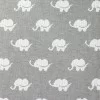 Big Knit Jacquard Stoff - Elefant Hellgrau