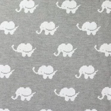 Tissu Jacquard Big Knit - Éléphant Gris - (Tissus Deco)