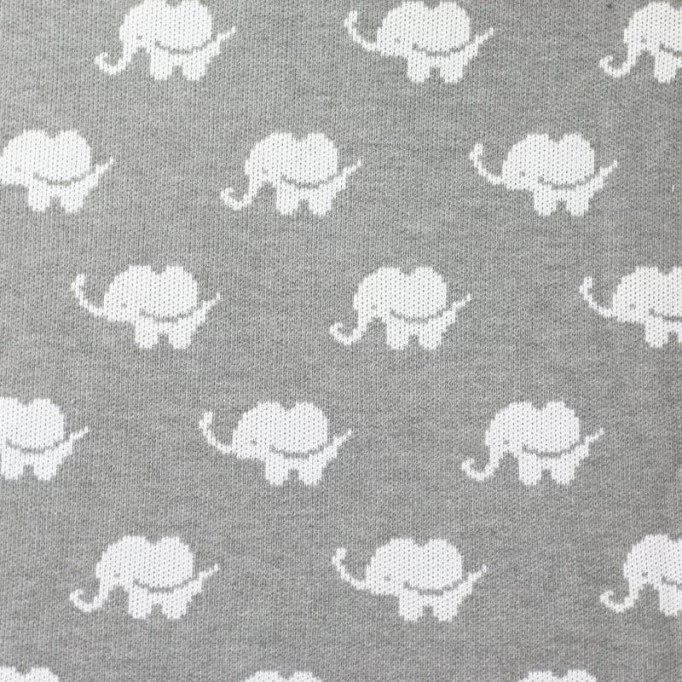 Tissu Jacquard Big Knit - Éléphant Gris - (Tissus Deco)