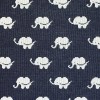Big Knit Jacquard Stof - Olifant Marine