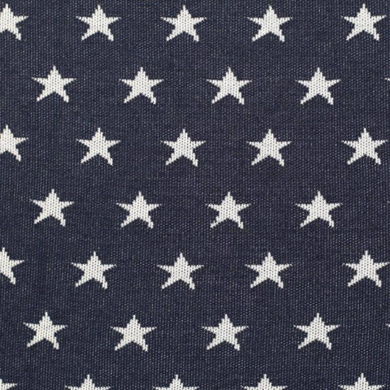 Big Knit Jacquard Fabric - Stars Navy Big Knit Jacquard Fabric - Stars Navy