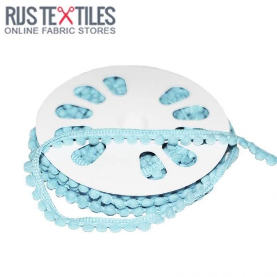 Pom Pom Trim 4mm Light Blue Pom Pom Trim 4mm Light Blue