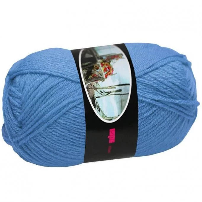 Strickwolle ISPE Nadelstärke 4 Blau - (Wolle Strickgarn Nadel Größe 4)