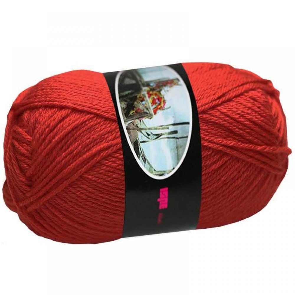 Knitting Wool ISPE Needle Size 4 Dark Red