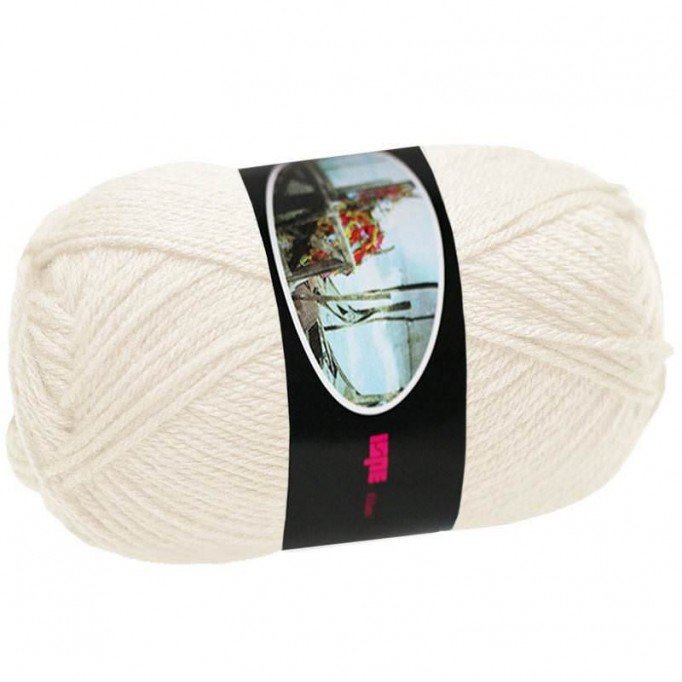 Knitting Wool ISPE Needle Size 4 Ecru - (Wool Knitting Yarn Needle Size 4)