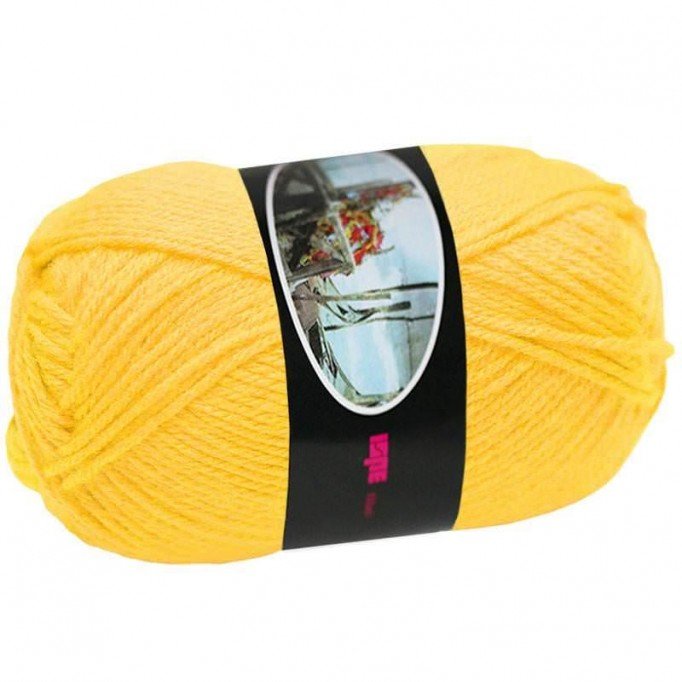 Knitting Wool ISPE Needle Size 4 Yellow - (Wool Knitting Yarn Needle Size 4)