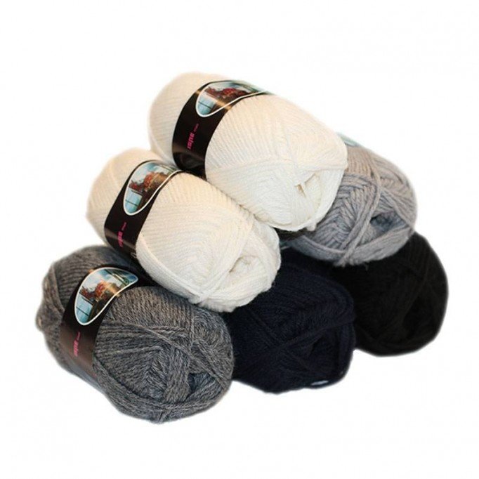 Knitting Wool Package 5 Colors 4 Pieces Needle Size 4 - (Wool Knitting Yarn Needle Size 4)