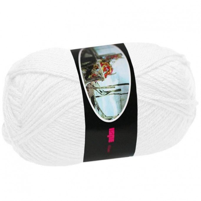 Knitting Wool ISPE Needle Size 4 White - (Wool Knitting Yarn Needle Size 4)