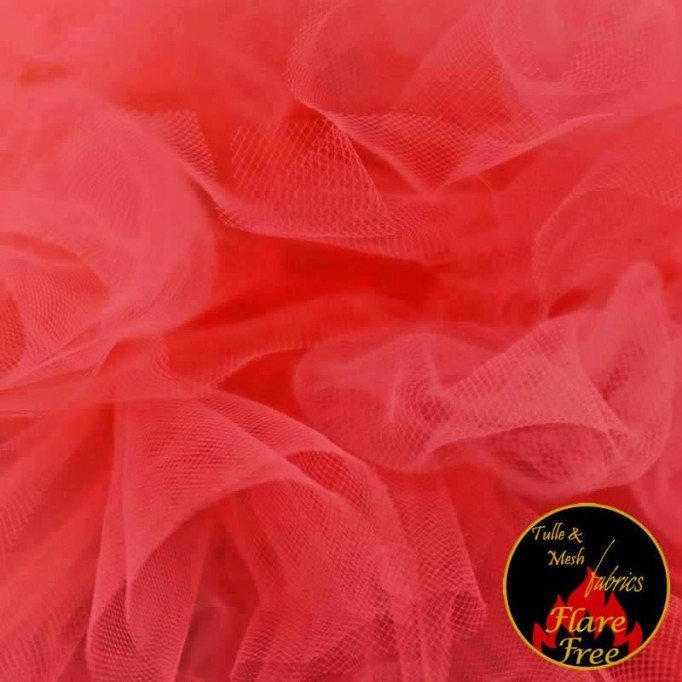 Nuziale Tessuto Tulle Rosso (Grenadier) 300CM Largo - (Nuziale Tessuto Tulle 300CM Largo)