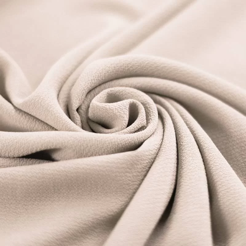 Bubble Chiffon Stof Stretch Beige