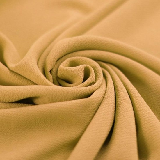 Bubble Chiffon Stoff Stretch Senf Bubble Chiffon Stoff Stretch Senf