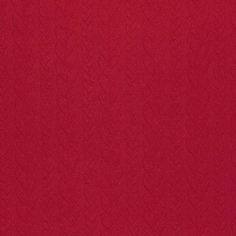 Jacquard Strickstoff Zopfmuster Dunkelrot Jacquard Strickstoff Zopfmuster Dunkelrot - (Modestoffe)