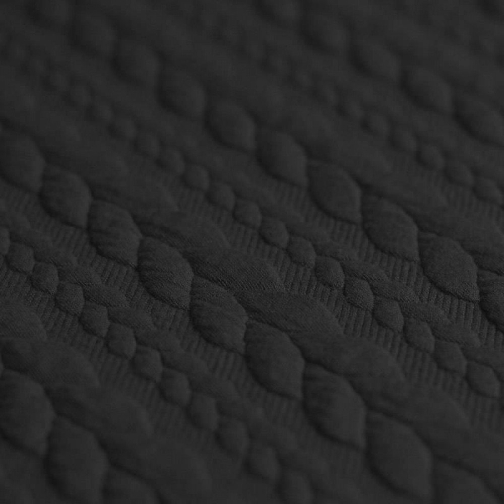 Cable Knit Jacquard Fabric Black