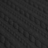 Tessuto In Maglia Motivo a Treccia Nero