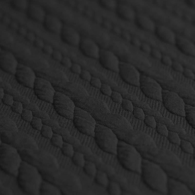 Gebreide Kabel Jacquard Stof Zwart