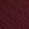 Jacquard Strickstoff Zopfmuster Bordeaux - (Modestoffe)