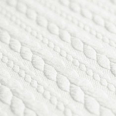 Cable Knit Jacquard Fabric Ecru