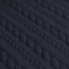 Tissu Jersey Matelassé à Motif Torsade Marine