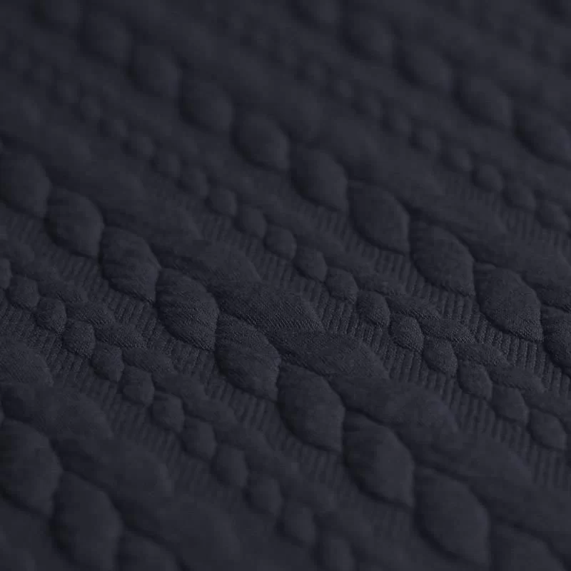Gebreide Kabel Jacquard Stof Marine