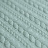Tessuto In Maglia Motivo a Treccia Verde Mare