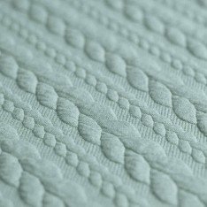 Cable Knit Jacquard Fabric Sea Green