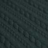 Tessuto In Maglia Motivo a Treccia Verde Scuro