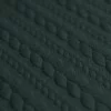Tessuto In Maglia Motivo a Treccia Verde Scuro