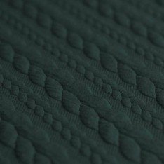 Cable Knit Jacquard Fabric Dark Green