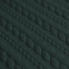 Cable Knit Jacquard Fabric Dark Green