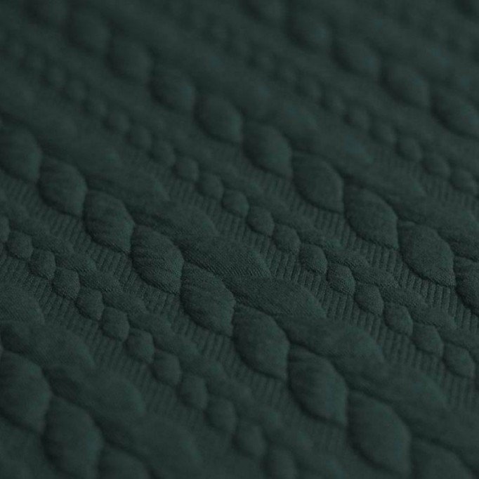 Gebreide Kabel Jacquard Stof Donker Groen - (Mode Stoffen)